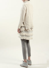[525 AMERICA] 2014 F/W TURTLENECK IVORY SWEATER