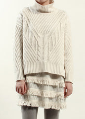 [525 AMERICA] 2014 F/W TURTLENECK IVORY SWEATER