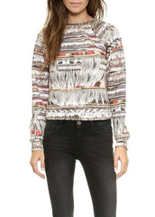 [MARA HOFFMAN] NEOPRENE FRINGE SWEATSHIRT