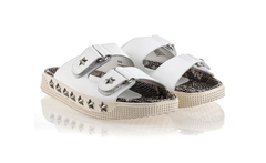 [ASH] KAB WOMENS WHITE ROCCIA PLATFORM SANDAL
