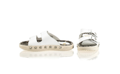 [ASH] KAB WOMENS WHITE ROCCIA PLATFORM SANDAL