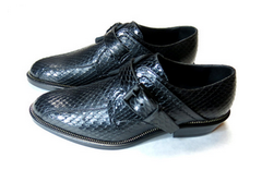 Black Perforated Famous Flats
