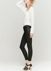 [CURRENT ELLIOTT] 2014 ZIP STILETTO BLACK COATED PANTS