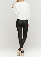 [CURRENT ELLIOTT] 2014 ZIP STILETTO BLACK COATED PANTS