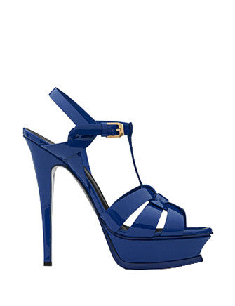 Patent Sandal in Blue