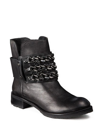 Mara Ankle Biker Boot with Chain